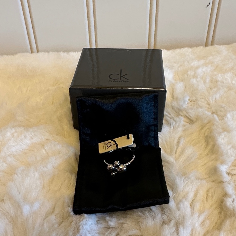 Calvin Klein Silver Spinner Ring